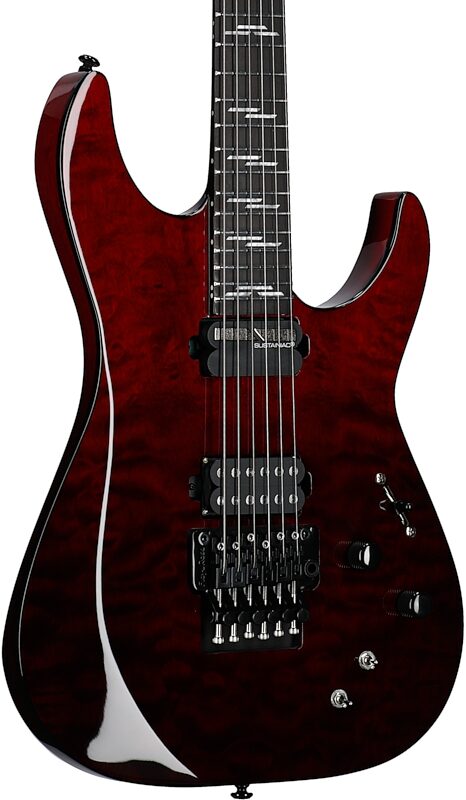open zoom image for Schecter Reaper 6 FRS Elite Electric Guitar, Blood Burst, Full Left Front
