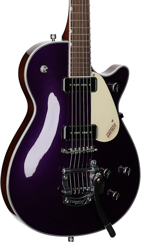 open zoom image for Gretsch G5210T-P90 Electromatic Jet Two 90 Single-Cut Electric Guitar, Amethyst, Full Left Front