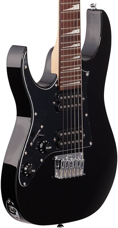 open zoom image for Ibanez GRGM21L Mikro Left-Handed Electric Guitar, Black Night, Full Left Front