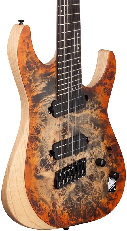 open zoom image for Schecter Reaper 7MS Electric Guitar, 7-String, Inferno Burst, Full Left Front