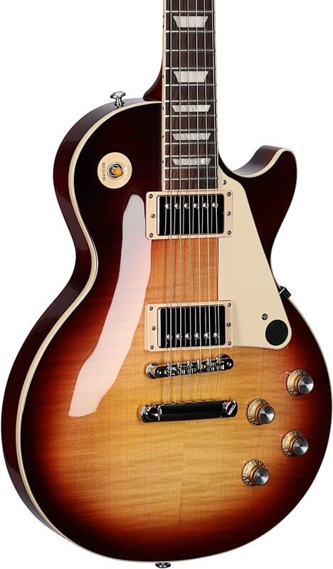 open zoom image for Gibson Les Paul Standard '60s Electric Guitar (with Case), Bourbon Burst, Full Left Front