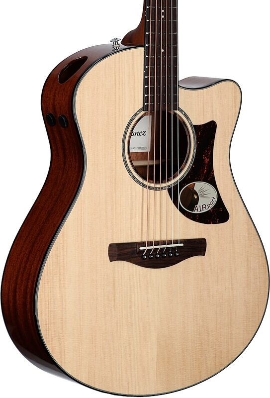 open zoom image for Ibanez AAM300CE Advanced Acoustic-Electric Guitar, Natural High Gloss, Full Left Front