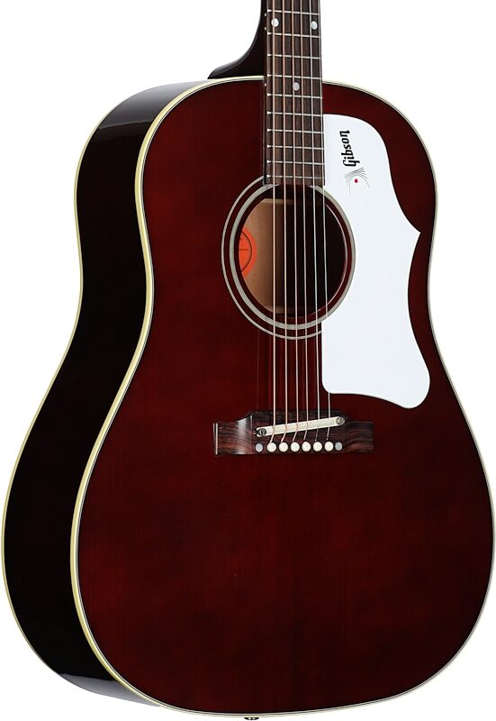 open zoom image for Gibson '60s J-45 Original Acoustic Guitar (with Case), Wine Red, Open Box (Very Good), Full Left Front