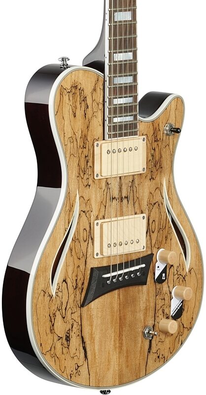 open zoom image for Michael Kelly Hybrid Special Electric Guitar, Pau Ferro Fingerboard, Spalted Maple, Full Left Front