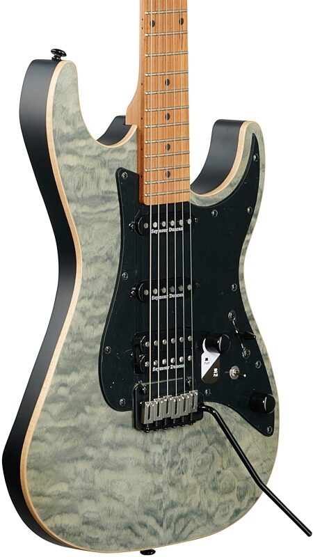 open zoom image for Michael Kelly Modshop '67 Electric Guitar, Maple Fingerboard, Black Wash, Open Box (Very Good), Full Left Front