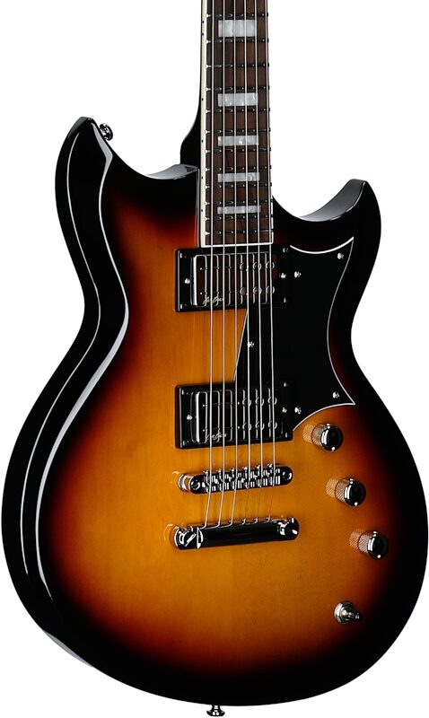 open zoom image for Reverend Bob Balch Signature Electric Guitar, 3-Tone Sunburst, Full Left Front
