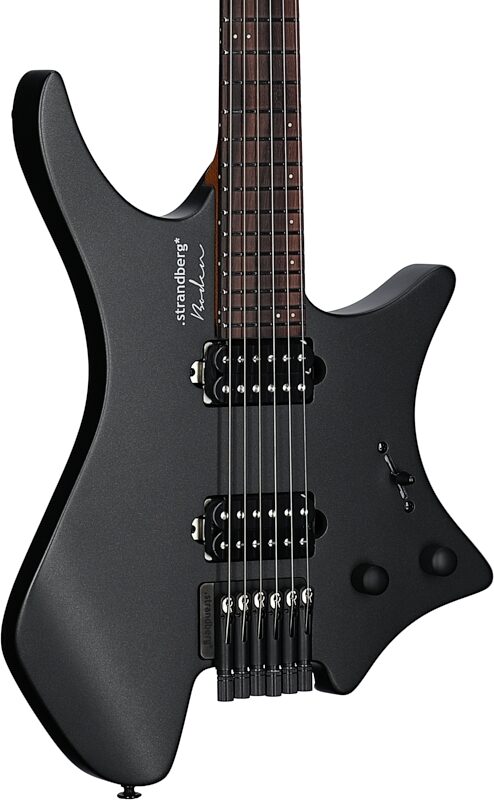 open zoom image for Strandberg Boden Essential 6 Electric Guitar (with Gig Bag), Black Granite, Full Left Front