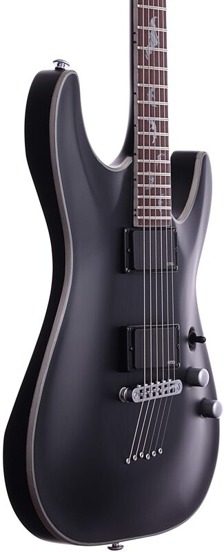 open zoom image for Schecter Damien Platinum 6 Electric Guitar, Satin Black, Full Left Front