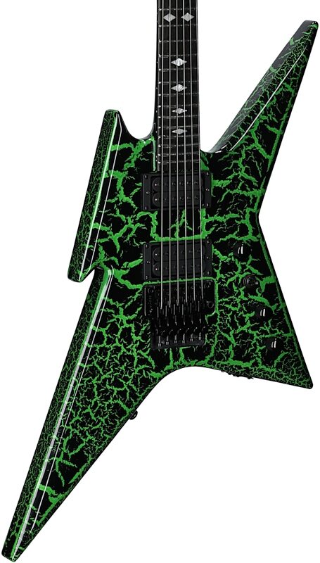 open zoom image for B.C. Rich Ironbird MK1 Legacy FR Electric Guitar, Green Crackle, Full Left Front