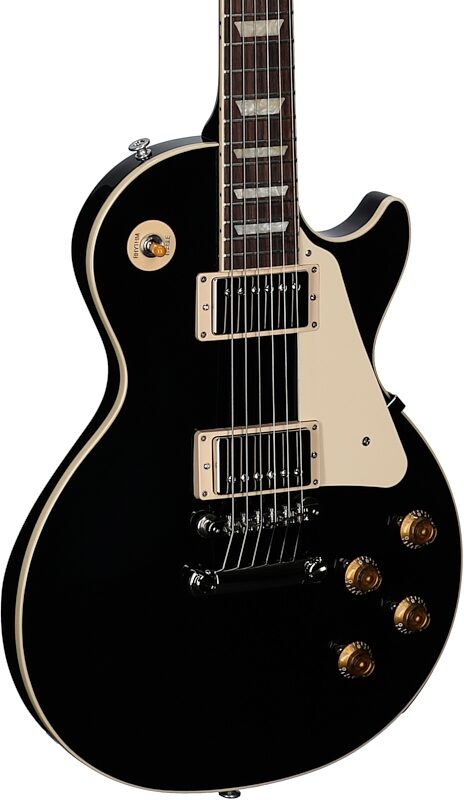 open zoom image for Gibson Exclusive Les Paul Standard Lite Electric Guitar (with Case), Ebony, Full Left Front