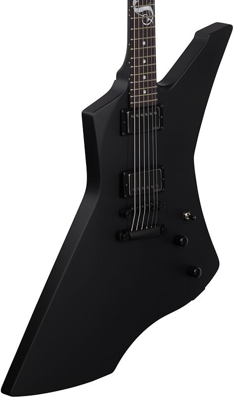 open zoom image for ESP LTD James Hetfield Snakebyte Electric Guitar (with Case), Satin Black, Full Left Front