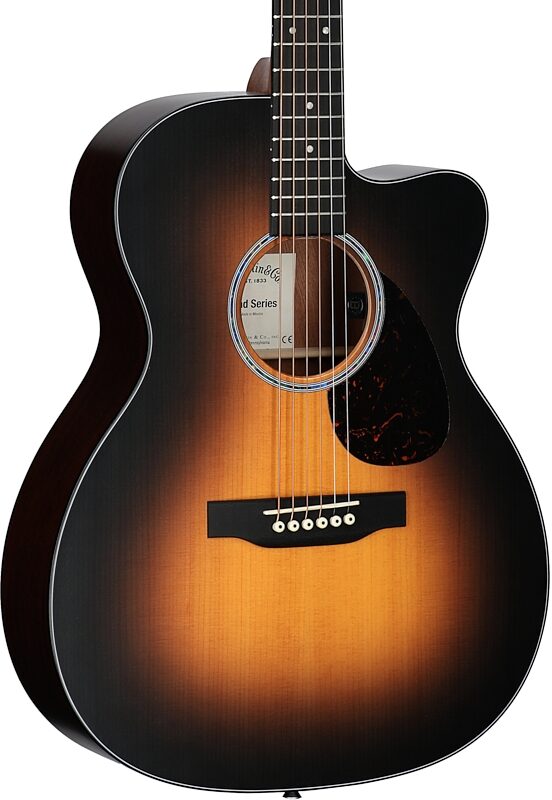 open zoom image for Martin OMC-10E Modern Acoustic-Electric Guitar (with Soft Case), Burst, Full Left Front