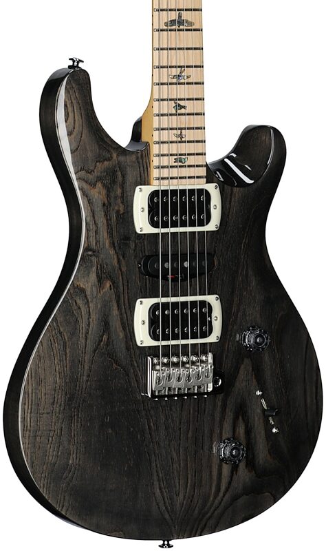 open zoom image for PRS Paul Reed Smith SE Swamp Ash Special v3 Electric Guitar (with Gig Bag), Charcoal, Full Left Front