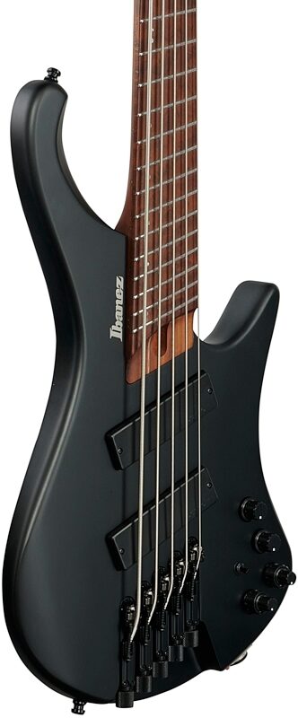 open zoom image for Ibanez EHB1005MS Bass Guitar, 5-String (with Gig Bag), Flat Black, Full Left Front