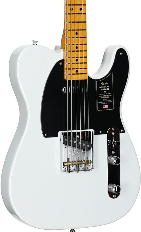 open zoom image for Fender American Vintage II 1951 Telecaster Electric Guitar, Maple Fingerboard (with Case), Prototype White, Full Left Front