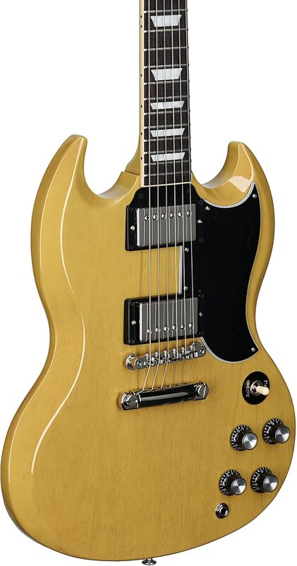 open zoom image for Gibson SG Standard '61 Custom Color Electric Guitar (with Case), TV Yellow, Open Box (Good), Full Left Front