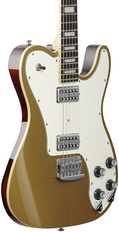 open zoom image for Schecter PT Fastback Electric Guitar, Gold, Full Left Front