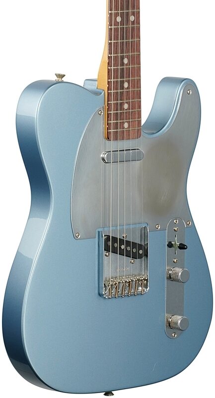 open zoom image for Fender Chrissie Hynde Telecaster Electric Guitar (with Case), Ice Blue Metal, Full Left Front