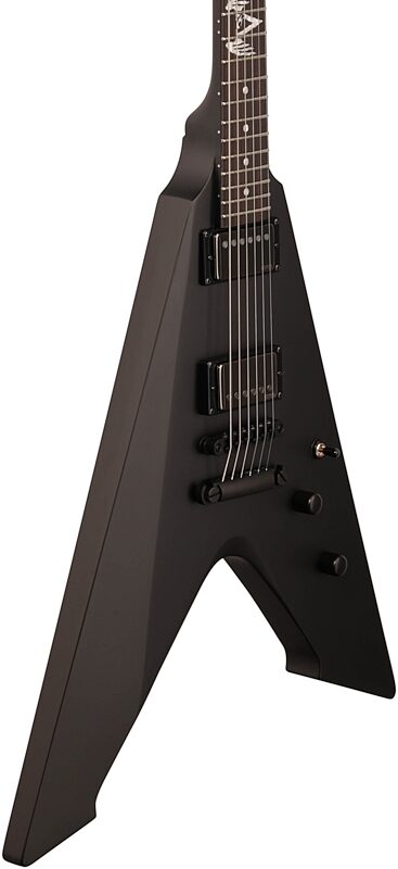 open zoom image for ESP LTD Hetfield Vulture Electric Guitar (with Case), Satin Black, Full Left Front