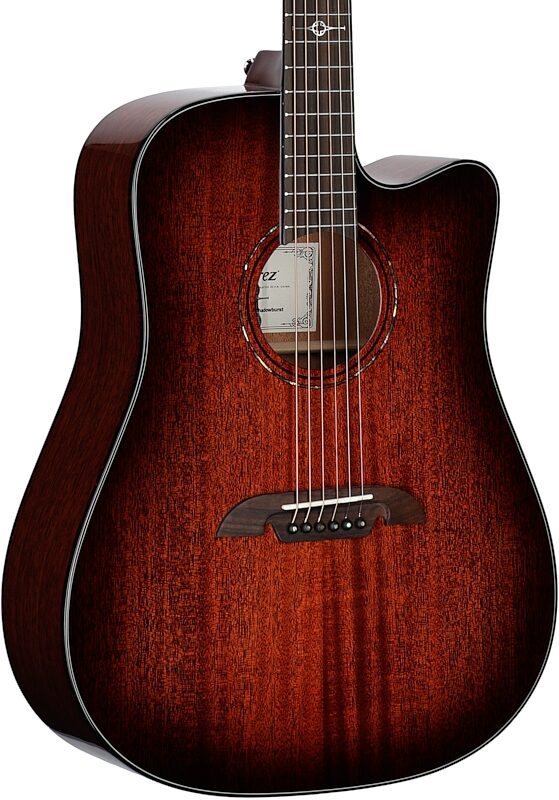 open zoom image for Alvarez MDA66CESHB Masterworks Dreadnought Acoustic-Electric Guitar (with Gig Bag), Sunburst, Full Left Front