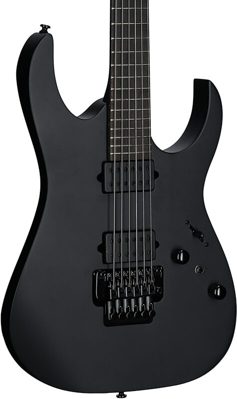 open zoom image for Ibanez RGRB620 Iron Label Electric Guitar, Black Flat, Full Left Front