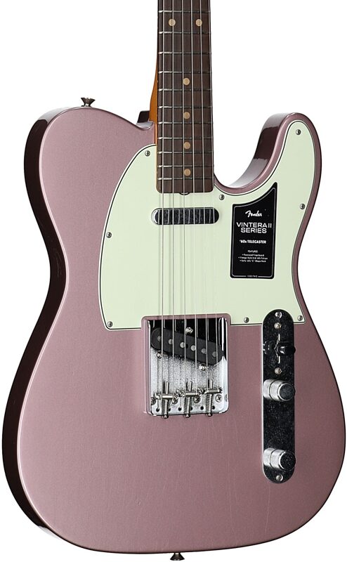 open zoom image for Fender Limited Edition Vintera II Road Worn '60s Telecaster Electric Guitar, Rosewood Fingerboard (with Case), Burgundy, Full Left Front