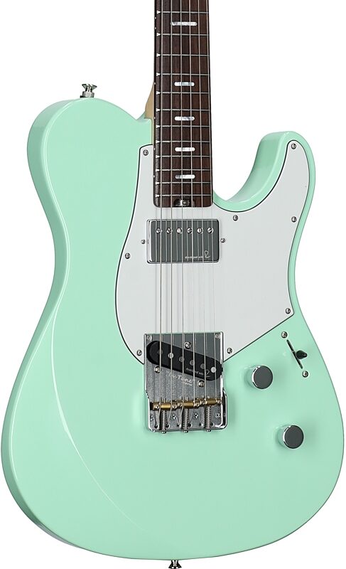 open zoom image for Yamaha PACSPL11S Pacifica Standard Plus Electric Guitar, Rosewood Fingerboard (with Gig Bag), Peppermint Green, Full Left Front