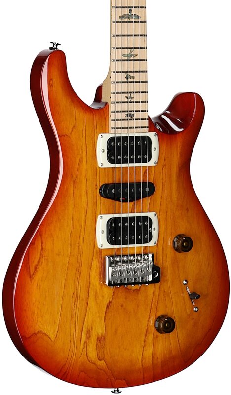 open zoom image for PRS Paul Reed Smith SE Swamp Ash Special v3 Electric Guitar (with Gig Bag), Vintage Sunburst, Full Left Front