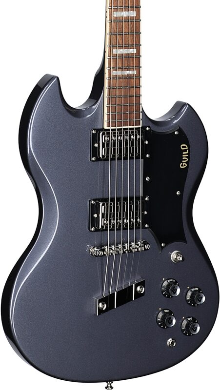 open zoom image for Guild Polara Deluxe Electric Guitar, Canyon Dusk, Full Left Front