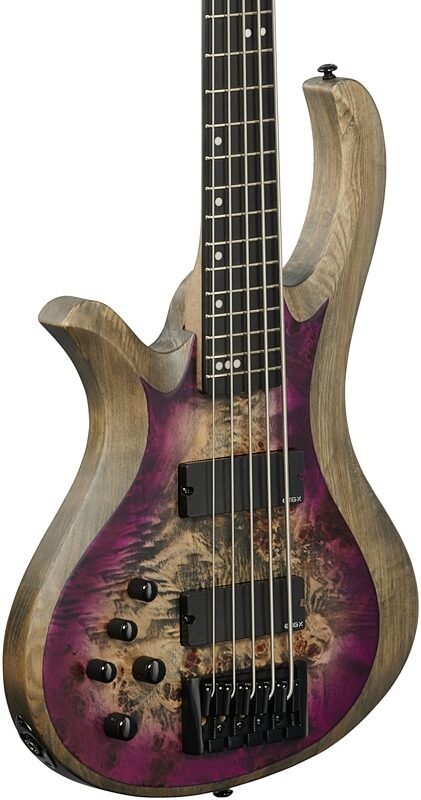 open zoom image for Schecter Riot-5 Electric Bass, Left-Handed (5-String), Satin Aurora Burst, Full Left Front