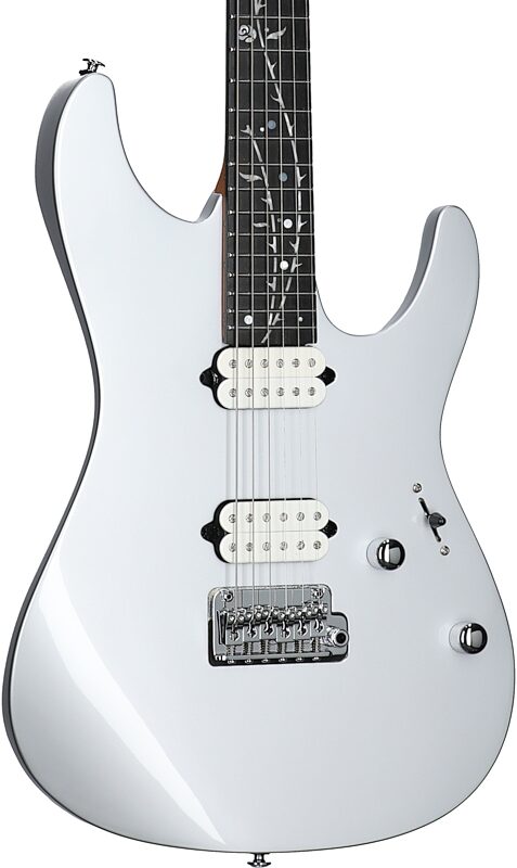 open zoom image for Ibanez TOD10 Tim Henson Electric Guitar (with Gig Bag), Classic Silver, Open Box (Very Good), Full Left Front