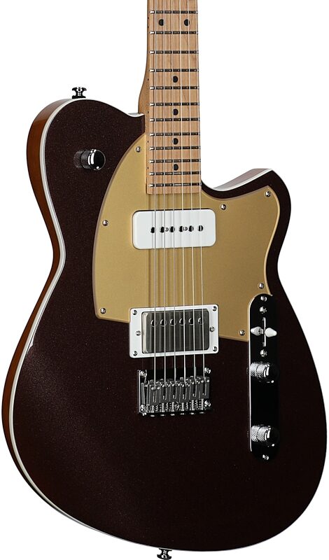 open zoom image for Reverend Charger H90 Electric Guitar, Metallic Bordeaux, Full Left Front