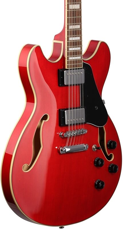 open zoom image for Ibanez Artcore AS7312 Electric Guitar, 12-String, Transparent Cherry Red, Open Box (Very Good), Full Left Front