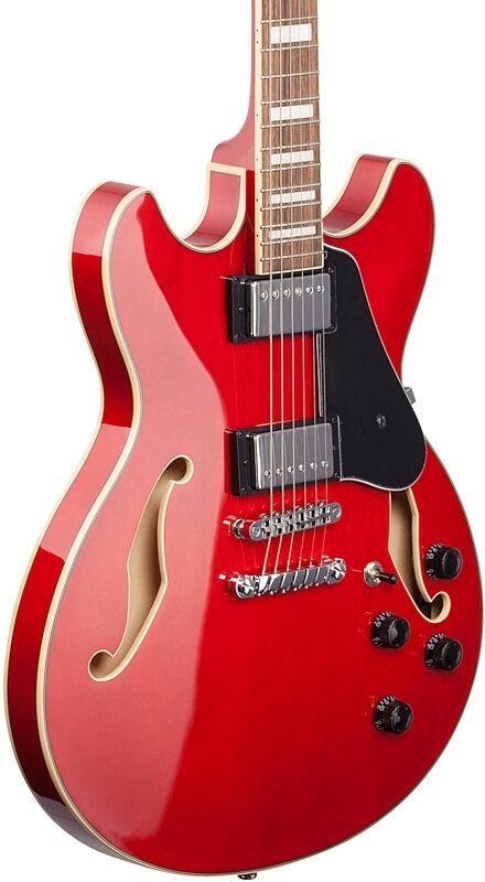 open zoom image for Ibanez AS73 Artcore Semi-Hollow Electric Guitar, Transparent Cherry, Full Left Front