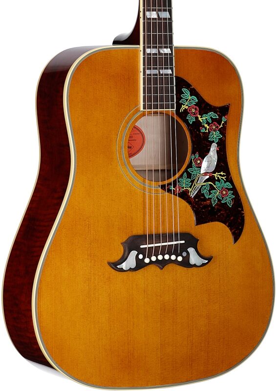 open zoom image for Epiphone Inspired by Gibson Custom 1963 Dove Reissue Acoustic-Electric Guitar (with Case), Natural, Full Left Front