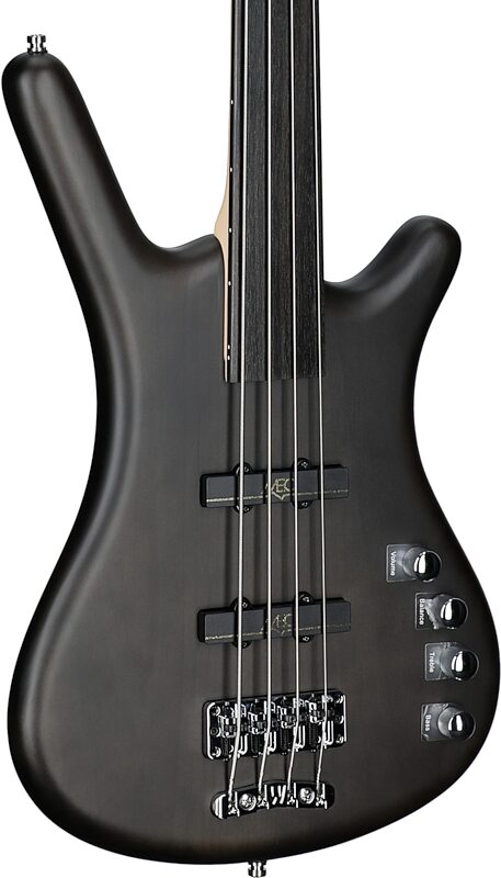 open zoom image for Warwick RockBass Corvette Basic 4 Fretless Electric Bass, Black, Full Left Front