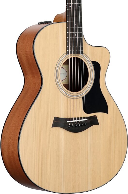 open zoom image for Taylor 112ce Grand Concert Acoustic-Electric Guitar (with Gig Bag), Natural, Structured Gig Bag, Full Left Front
