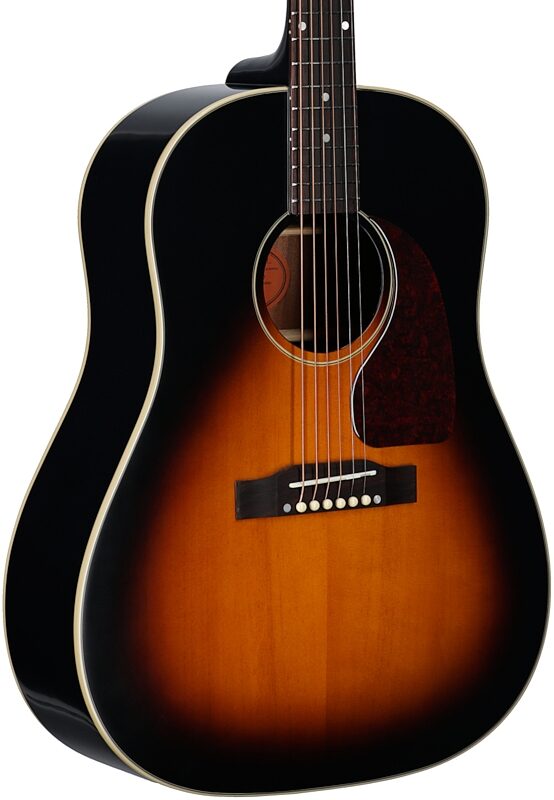 open zoom image for Epiphone Inspired by Gibson J-45 Standard Acoustic-Electric Guitar (with Gig Bag), Vintage Sunburst, Full Left Front
