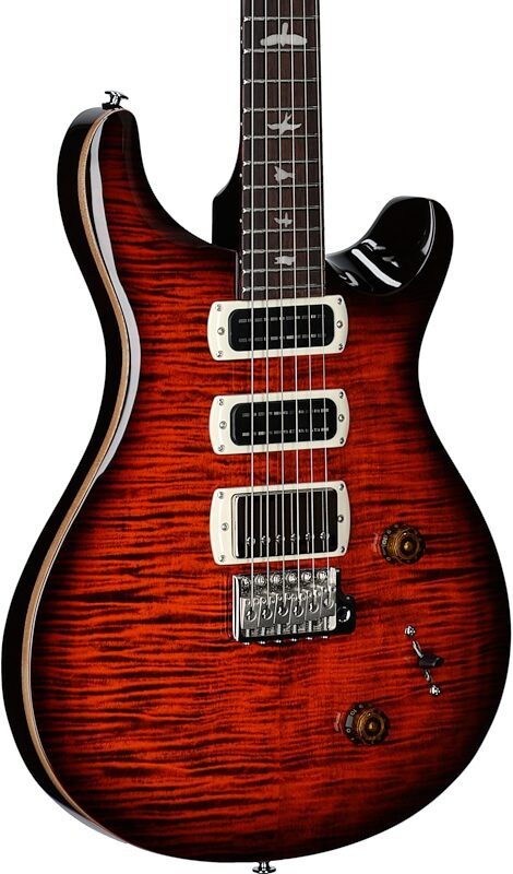 open zoom image for PRS Paul Reed Smith SE Studio Electric Guitar (with Gig Bag), Orange Tiger Smokeburst, Full Left Front
