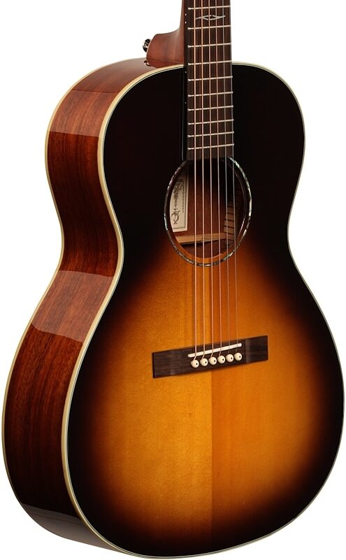 open zoom image for Alvarez Delta-00E Grand Concert Acoustic-Electric Guitar, Tobacco Sunburst, Full Left Front