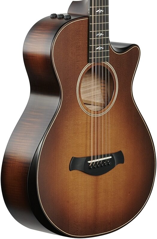 open zoom image for Taylor Builder's Edition 652ce Grand Cutaway Acoustic-Electric Guitar, 12-String (with Case), Wild Honey Burst, Full Left Front