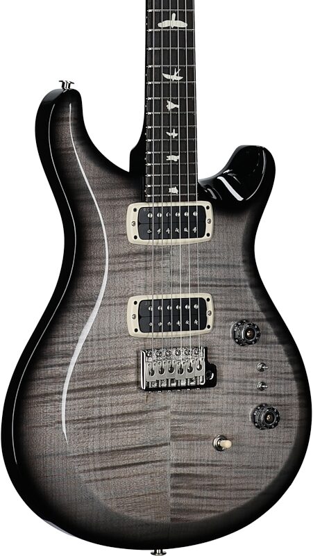 open zoom image for PRS Paul Reed Smith S2 Custom 24-08 Electric Guitar (with Gig Bag), Faded Gray Black Burst, Full Left Front