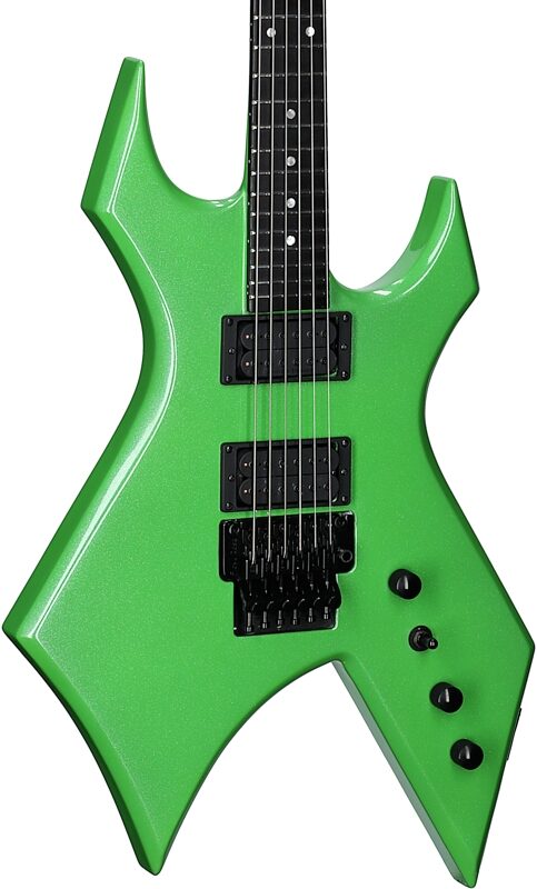open zoom image for B.C. Rich Warlock Legacy Floyd Rose Electric Guitar, Green Pearl, Open Box (Good), Full Left Front