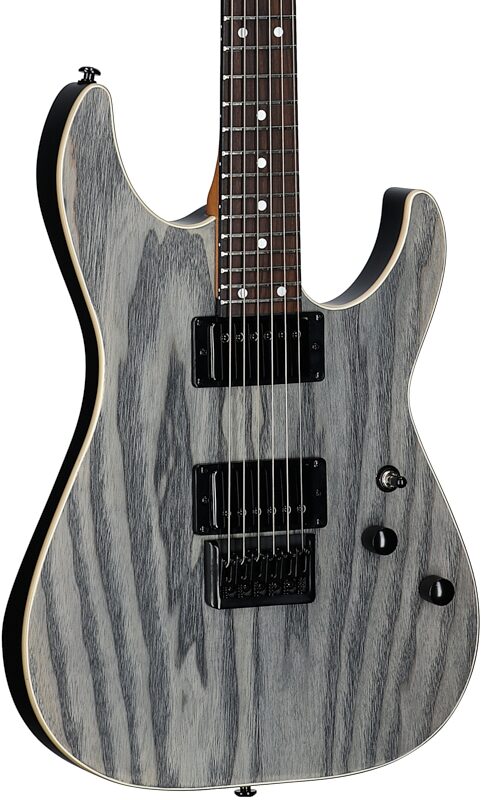 open zoom image for Schecter C-1 Standard Electric Guitar, Charcoal Satin, Full Left Front