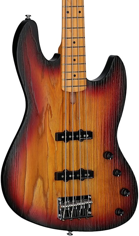 open zoom image for Sire Marcus Miller V6 Electric Bass, 3-Tone Sunburst, Full Left Front