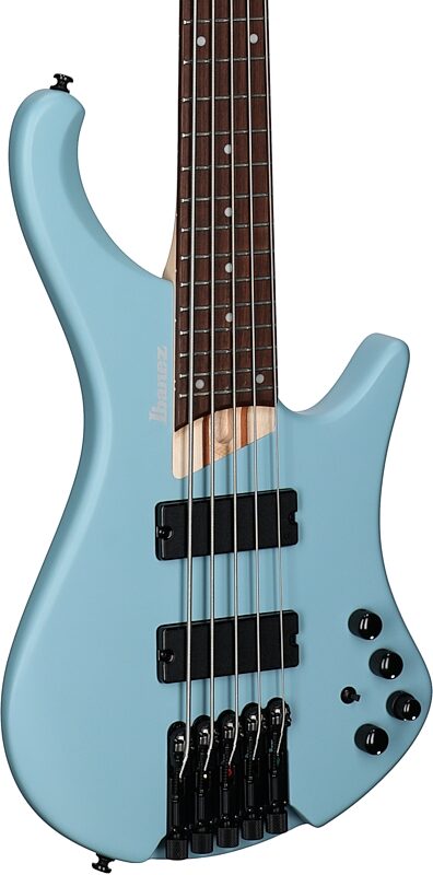 open zoom image for Ibanez EHB605 Electric Bass, 5-String, Purist Blue Matte, Full Left Front
