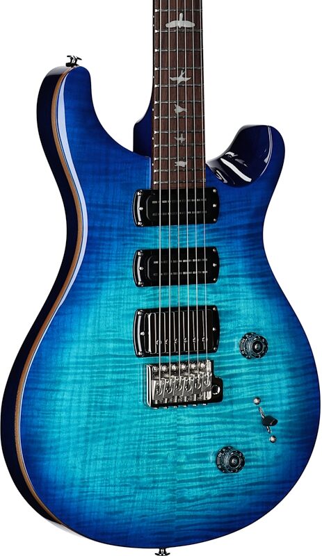 open zoom image for PRS Paul Reed Smith SE Studio Electric Guitar (with Gig Bag), Lake Blue, Open Box (Very Good), Full Left Front