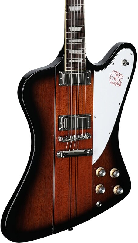 open zoom image for Epiphone Inspired by Gibson Firebird Electric Guitar, Vintage Sunburst, Full Left Front