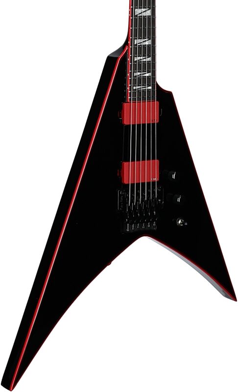 open zoom image for ESP LTD Gary Holt GH-SV Electric Guitar (with Case), Black, Full Left Front