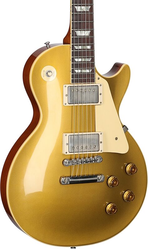 open zoom image for Gibson Custom 57 Les Paul Standard Goldtop VOS Electric Guitar (with Case), Gold Top, Full Left Front